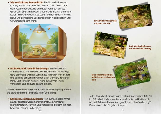 „Mit Lenja im Schildkrötengarten – Dein Kinder-Ratgeber zur Haltung Europäischer Landschildkröten - Leseproben